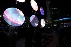 Sound and art installation World Without Sun by Christine Davis, from Nuit Blanche 2012.
