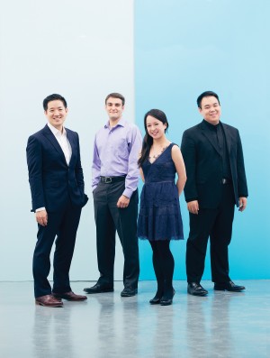 (from left) Adrian Fung, cello; Timothy Kantor, violin; Valerie Li, violin; Eric Wong, viola
