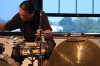 Percussionist Tatsuya Nakatani, who opens the first concert of TONE. Credit: Jonathan Sielaff.