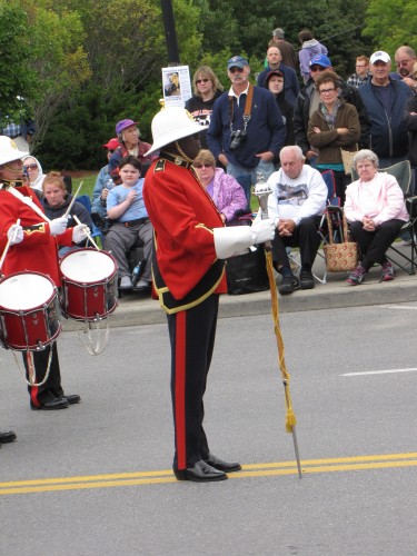 Drum major Colin Rowe with the Cobourg Concert Band in Plattsburgh NY, 2013 - Photo by Jack MacQuarrie