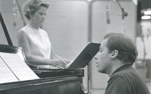Glenn Gould recording Schoenberg’s songs with Helen Vanni, 1964 - Photo by Don Hunstein