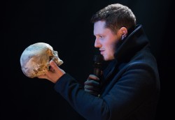 Noah Reid as Hamlet, at the Tarragon Theatre. Photo credit: Cylla von Tiedemann.
