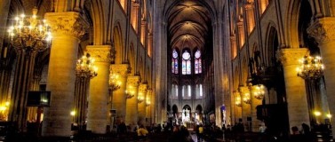 The interior of the Notre-Dame de Paris.
