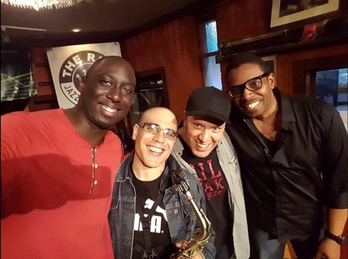 rinsethealgorithm at The Rex (from left): Larnell Lewis (drums), Luis Deniz (alto sax), Robi Botos (piano) and Rich Brown (electric bass)