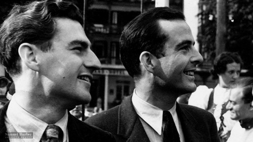 Gian Carlo Menotti (left) and Samuel Barber in the summer of 1936 from 'Absolute Beauty' - photo by HP Moon