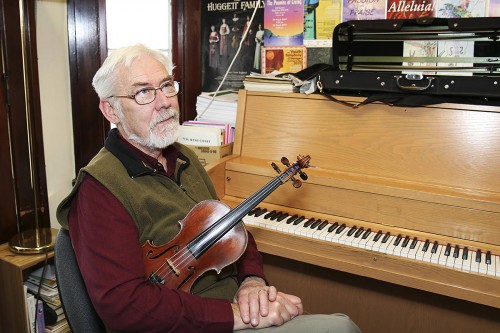 Imant Ranish in his studio at the Vernon Community Music School - photo: Parker Crook/Vernon Morning Star