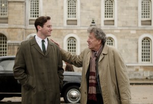 Armie Hammer (left) and Geoffrey Rush in Final Portrait. Photo credit: Parisa Taghizadeh, courtesy of Sony Pictures Classics.