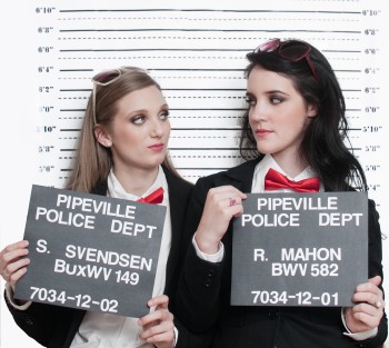 Sarah Svendsen and Rachel Mahon as Organ Duo, "Organized Crime"