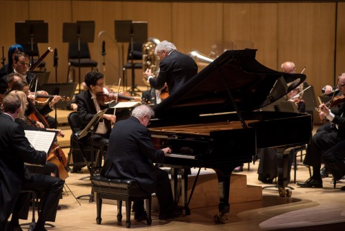 Pianist Emanuel Ax with Peter Oundjian and the TSO. Photo credit: Nick Wons.