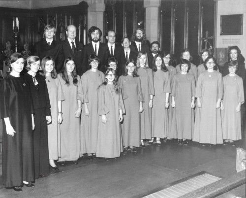 Fifty years ago, all it took was a few friends around Annegret Wright (far left) to start a new choir.