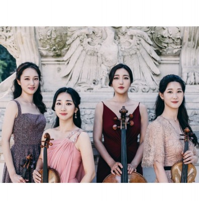 The Esmé Quartet, left to right: Jiwon Kim, viola; Wonhee Bae, violin1; Yeeun Heo, cello; Yuna Ha, violin 2. PHOTO: FACEBOOK