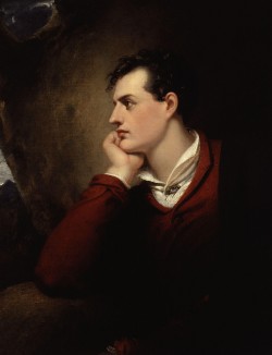 Lord Byron, in a portrait by Richard Westall.