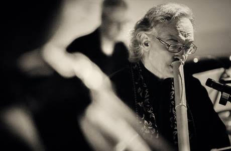 Andrew Timar performing his Invocation to the Ancestors for solo suling gambuh, at ECCG concert, Array Studio, Toronto, 2017. Photo by Josef Timar.