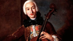 Luigi Boccherini, in a portrait by Italian painter Pompeo Batoni.