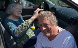 Errol Gay, with his mom, Bev, near Naramata, BC in 2012.