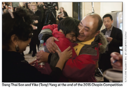 Dang Thai Son and Yike (Tony) Yang at the end of the 2015 Chopin Competition