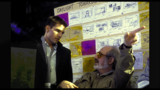 Tom Cruise and Brian De Palma on set of Mission: Impossible as seen in De Palma.