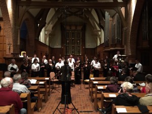 The Exultate Chamber Singers at their holiday concert.