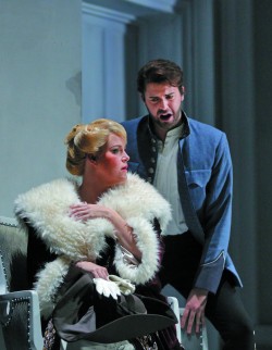 Erin Wall as Arabella and Zach Borichevsky as Maeo in the Santa Fe Opera production of Arabella, 2012