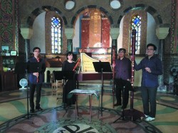 The Shimoda Family Consort - In the left hand of the performer at far right is a recorder even smaller than a piccolo.