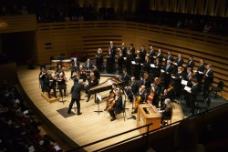 Tafelmusik Baroque Orchestra and Chamber Choir performing Handel's Messiah on Wednesday, December 13, 2017, directed by Ivars Taurins. Photo credit: Jeff Higgins.