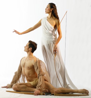 Dancers Tyler Gledhill and Juri Hiraoka pose as Ulysses and Penelope from 'The Return of Ulyssess' - photo by Bruce Zinger