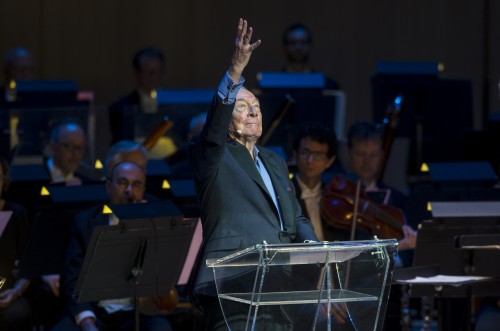 Christopher Plummer with the TSO. Photo credit: Jag Gundu.