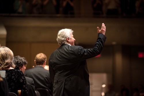 Peter Oundjian says goodbye. Photo credit: Nick Wons.