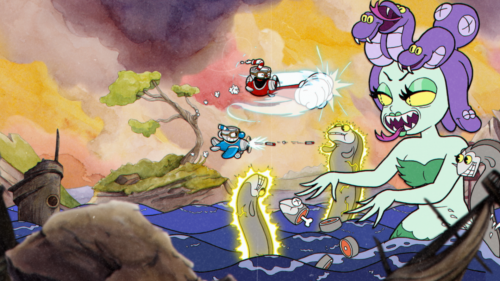 Screen capture from Cuphead