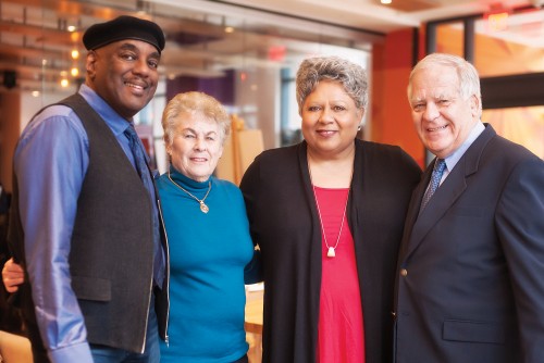 (from left) Joe Sealey, Rochelle Koskie, Jackie Richardson and Ray Koskie at the Paintbox Bistro January 2013.