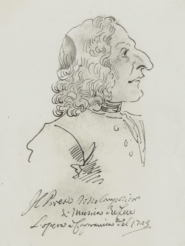 Vivaldi caricature by Pier Leone Ghezzi