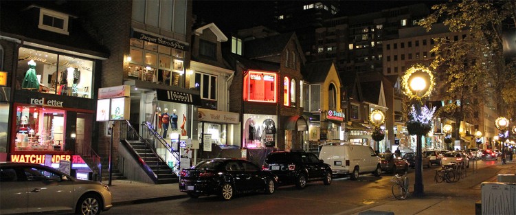 CAPTION: Toronto’s Yorkville neighbourhood. Photo credit: Laura Headley and Phyllis Jacklin. 