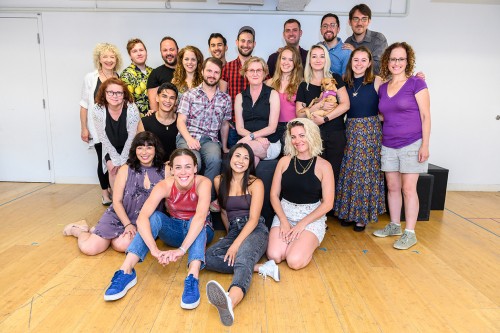 The cast and creative team of REPRINT. Photo credit: Dahlia Katz.