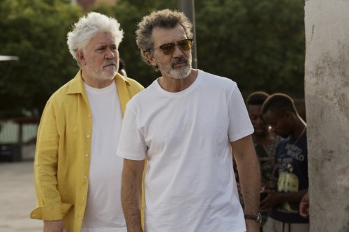 Pedro Almodóvar (left) and Antonio Banderas. Courtesy Sony Pictures Classics.