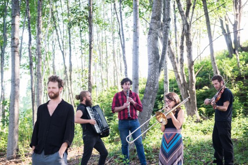 Le Chimera Project: Winterreise at Domaine Forget. (from left) Philippe Sly, Samuel Carrier, Félix de l’Étoile, Karine Gordon, Jonathan Millette.