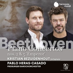 05 cover HMM902411 Kristian Bezuidenhout Pablo Heras Casado Freiburger Barockorchester Beethoven Piano concertos nos. 2 5 Emperor 