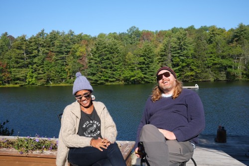 Brueggergosman and Huizinga at her home in Halifax, Nova Scotia