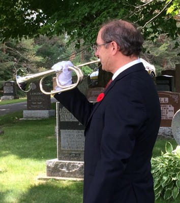 Doug Hoyle, with the Legion's new bugle.