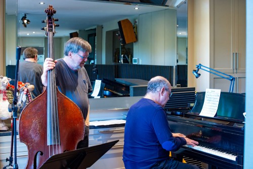 Steve Wallace (left) and Mark Eisenman. Photo by John and Patti Loach