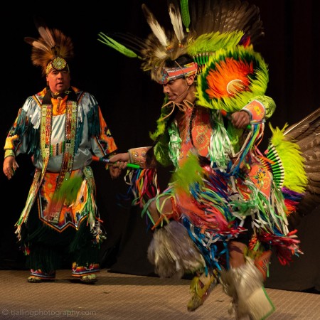 Jennifer Martin (left) and Ascension Harjo (right), dancing at a 2021 Collingwood Summer Music Festival event featuring Red Sky Performance. Photo credit: Tjalling Buwe Halbertsma.