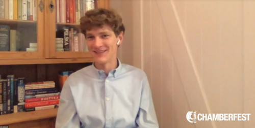 Jan Lisiecki  online from Poznan, Poland; Ottawa Festival “Chamber Chat” with Eric Friessen, September 30 2021