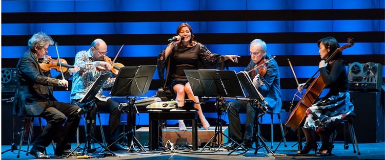The Kronos Quartet with special guest Tanya Tagaq at 21C in 2016. LISA SAKULENSKY