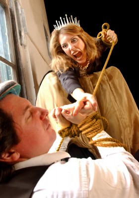 Alexander Dobson and Krisztina Szabó in Ana Sokolović’s Midnight Court – commissioned by Queen of Puddings Music Theatre and premiered at Harbourfront Centre, Toronto, June, 2005. GREG REEKIE