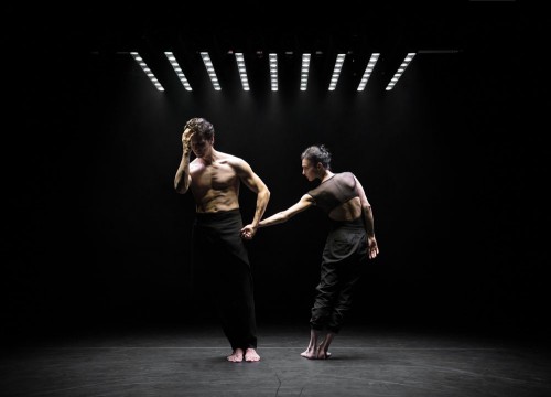 Guillaume Cote and Greta Hodgkinson in CRYPTO. Photo by Sandrick Mathurin