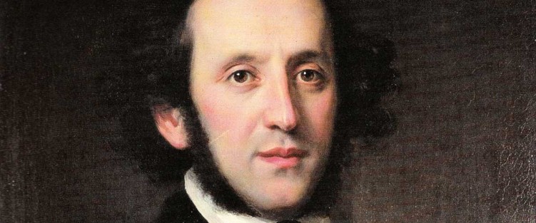Portrait of Mendelssohn by the German painter Eduard Magnus, 1846. 