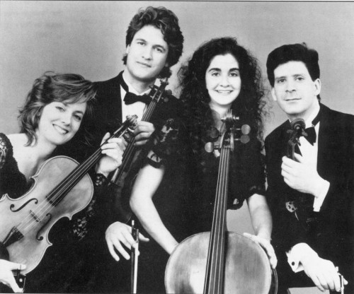 St. Lawrence String Quartet in 1992: Lesley Robertson, viola; Geoff Nuttall, violin 1; Marina Hoover, cello and Barry Shiffman, violin 2.