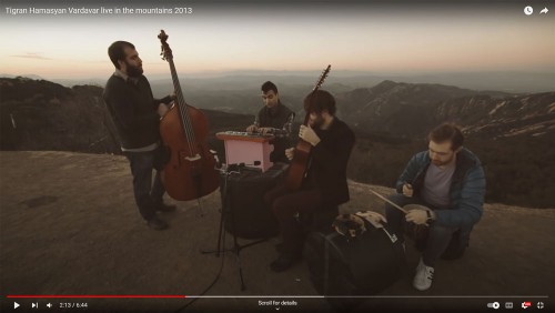 Tigran Hamasyan and ensemble performing "Vardavar" live in the mountains, 2013.