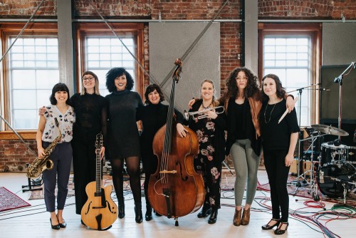 The Ostara Project will perform at TD Toronto Jazz on June 28: Jodi Proznick (bass), Amanda Tosoff (piano), Joanna Majoko (vocals), Rachel Therrien (trumpet), Allison Au (saxophone), Sanah Kadoura (drums), Jocelyn Gould (guitar).