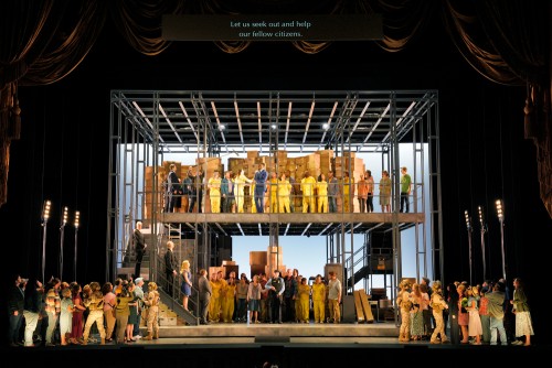 A scene from Fidelio, San Francisco Opera, 2021. Photo by Cory Weaver.