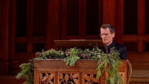 Paul Jenkins in "The Christmas Story" (earlymusic.tv). Photo credit Toronto Consort.